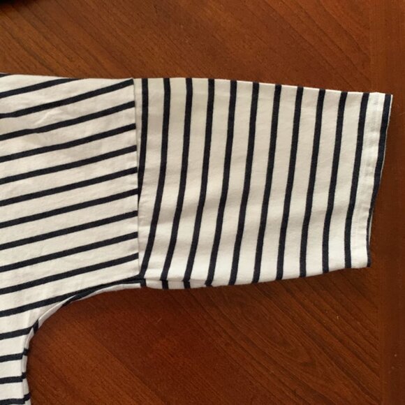 Mod O Doc Mododoc Los Angeles Womens Striped Tee Shirt Top V-Neck Nautical XS - Picture 3 of 4